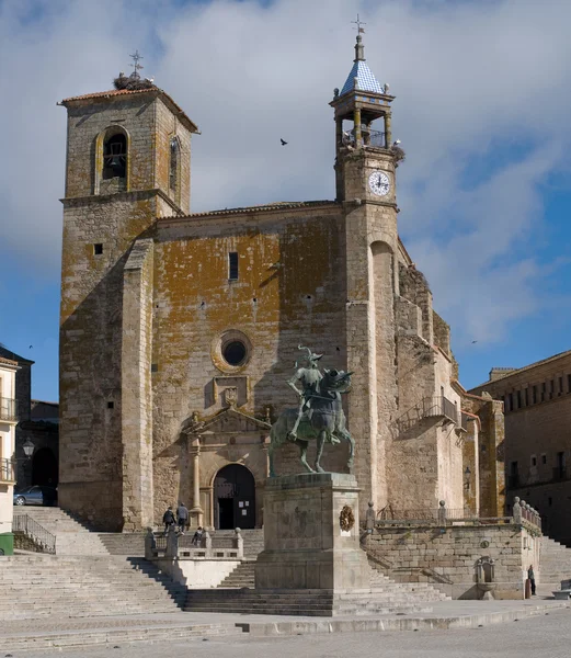 Starosta náměstí v trujillo. Caceres, Španělsko. — Stock fotografie