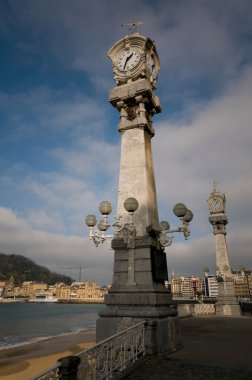 miraconcha avenue, tipik bir sokak. San sebastian. İspanya