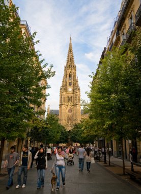 Buen Pastor Cathedral in San Sebastian. Spain clipart