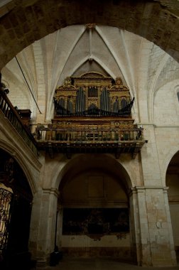 Church (organ in choir) in Santa Maria de Huerta Cistercian Monastery, Sori clipart