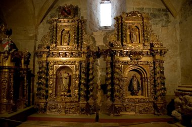 Baroque altarpiece in Santa Maria de Huerta Cistercian Monastery, Soria. Sp clipart