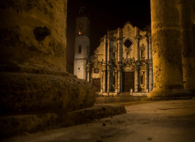 Cathedral of Saint Christopher in La Havana. clipart