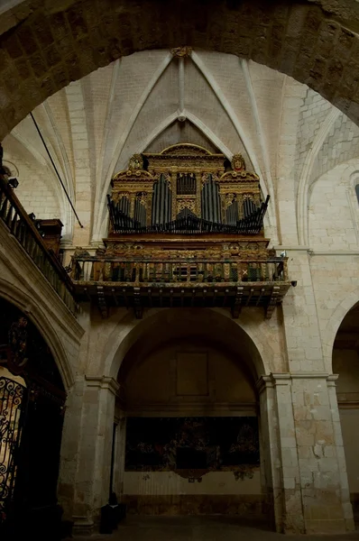 Kirche (Orgel im Chor) im Zisterzienserkloster Santa Maria de Huerta, Sori — Stockfoto