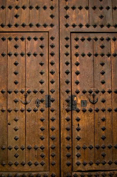 stock image A ancient wooden door detail. Europe.