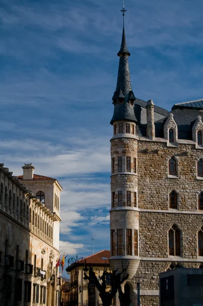 Casa Botines de Gaudi em Leon. Espanha — Fotografia de Stock