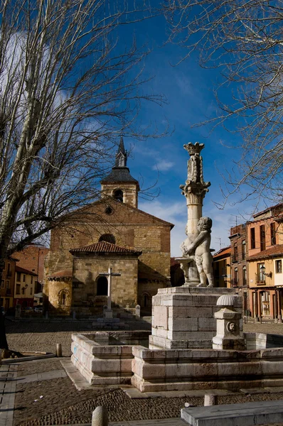 Plaza del grano σε leon. Ισπανία — Φωτογραφία Αρχείου