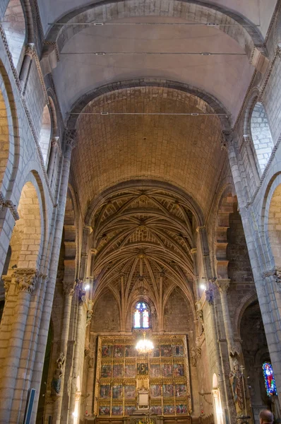 Principal dome, altar and altarpiece of Real Bas’lica de San Isidoro. Leon. — Stock Photo, Image
