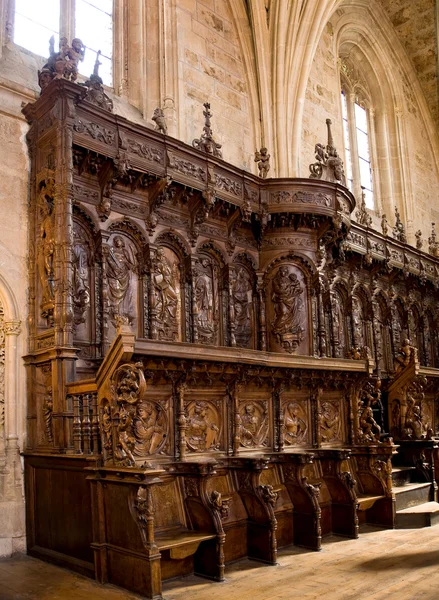 Das Chorgestühl des San Marcos-Klosters. Leon, Spanien — Stockfoto