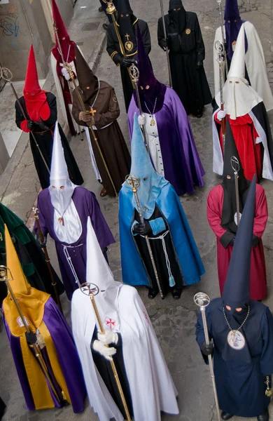 Procissões religiosas na Semana Santa. Espanha — Fotografia de Stock