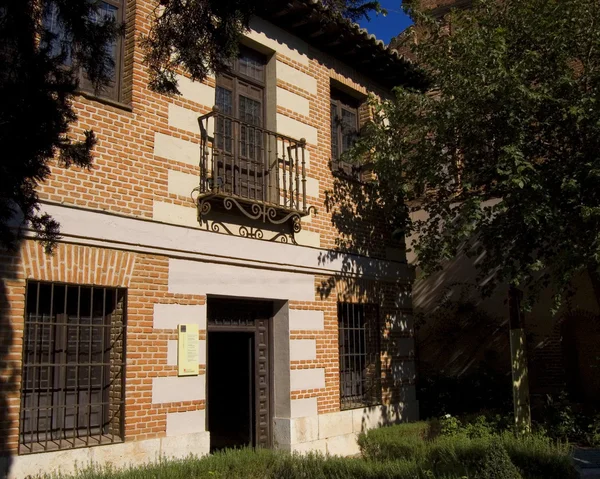 Cervantes az alcala de henares, madrid háza. Spanyolország — Stock Fotó