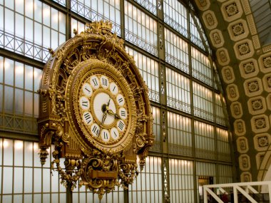 Orsay Museum. Closeup of the Clock. Paris clipart