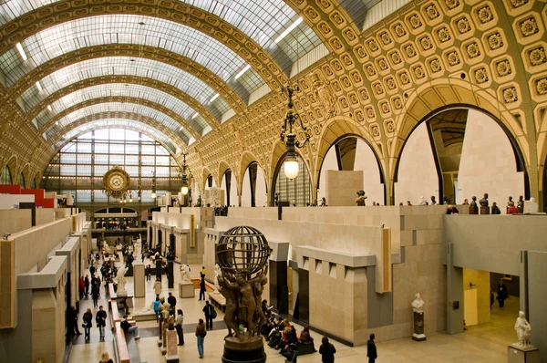 Orsay-museet. Galleri detalj. Parisオルセー美術館。ギャラリーの詳細。パリ — ストック写真