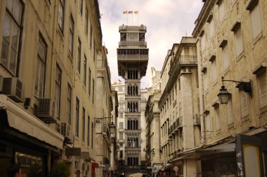 Santa justa elevator in Lisbon. Portugal clipart