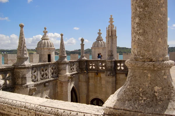 Sea in tower of Belem. Portugal — Stock Photo, Image