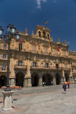 Belediye Binası büyük kare Salamanca, İspanya