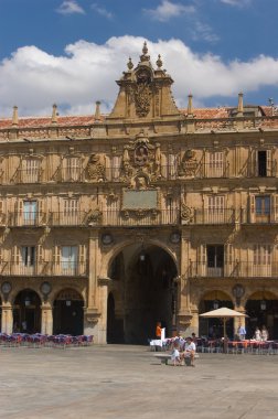 Royal Pavilion in Major Square of Salamanca, Spain clipart