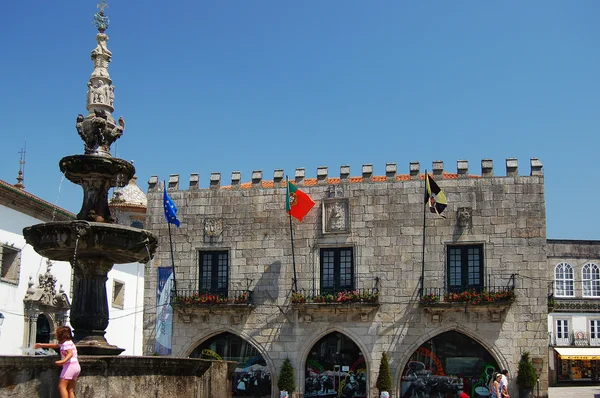 Ayuntamiento en la Plaza de la República. Viana do Castelo, Portugal —  Fotos de Stock