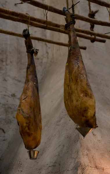 Spanish Serrano ham. Pata negra — Stock Photo, Image