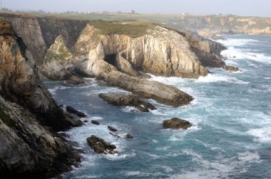 Görünüm Cape Blanco (Cantabria deniz) Asturias