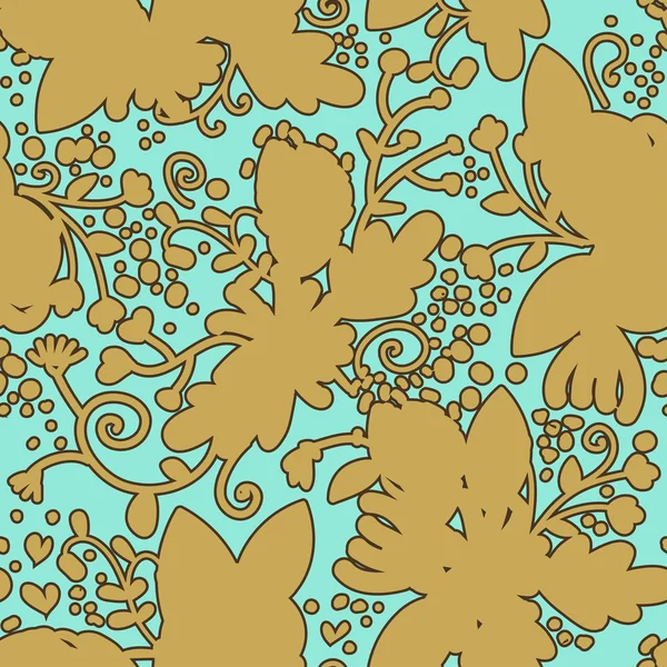 Vector naadloze floral prachtige texture — Stockvector