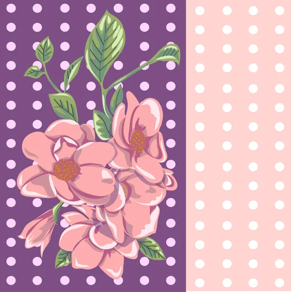 Vector lindo rosa flores — Archivo Imágenes Vectoriales