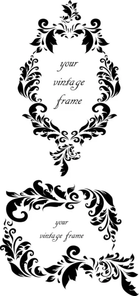 Два векторных фрейма виньеток — стоковый вектор