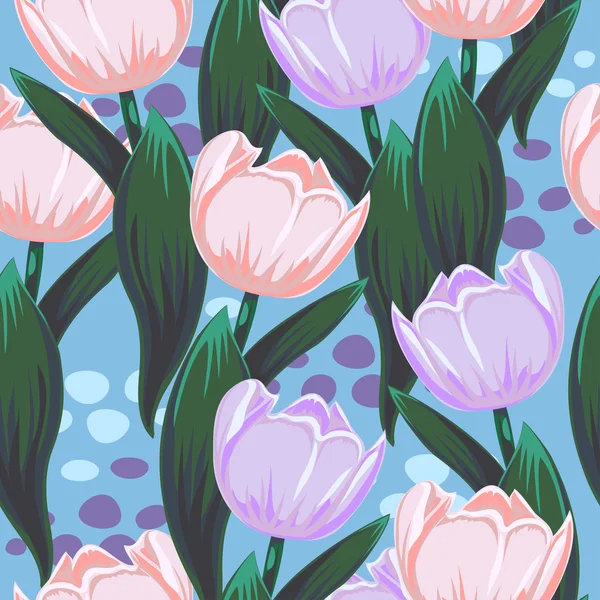 Schönes Tulpenmuster — Stockvektor