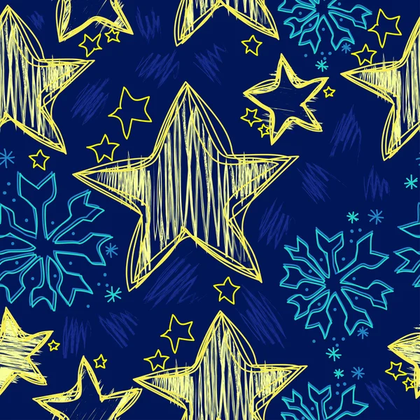 Vektorové vánoční textury v ruce nakreslení styl — Stockový vektor
