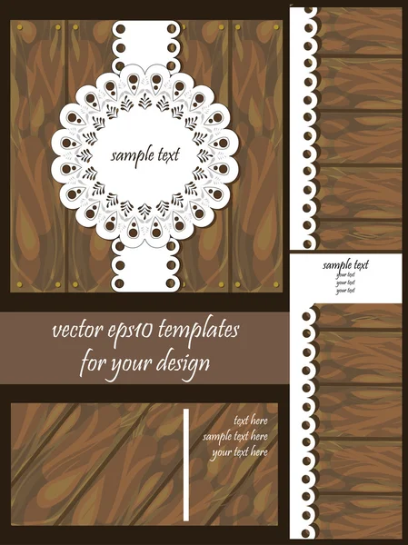 Set of beautiful templates — Stock Vector