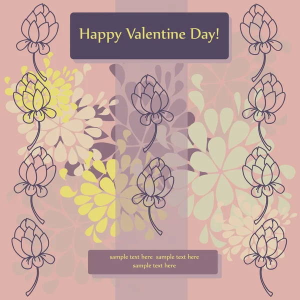 Kartendesign für den Valentinstag — Stockvektor