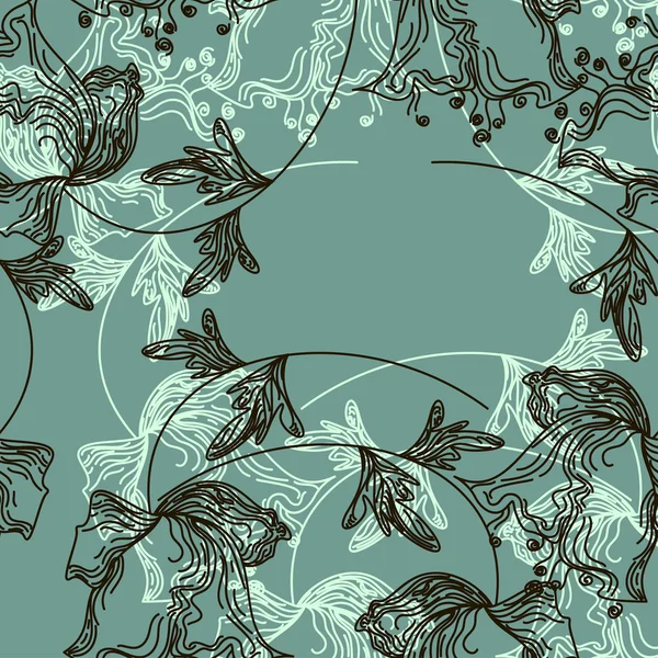 Texture florale sans couture dans un style rétro — Image vectorielle