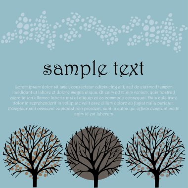 Vector card with trees clipart