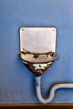 Basin in a old house at kolmanskop's ghost town namibia clipart