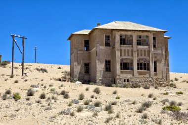 luderitz, Namibya Afrika yakınlarında kolmanskop hayalet kasaba Kalesi'nde evde