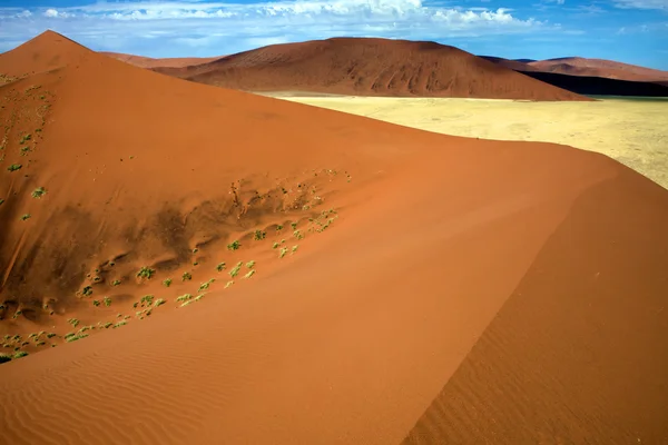 Widok z une 45 w pobliżu sossusvlei idealna sesriem Afryki namib naukluft — Zdjęcie stockowe