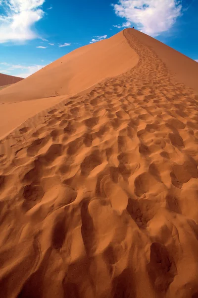 Dune 45 sossusvlei Namibya Afrika yakınında kapatın