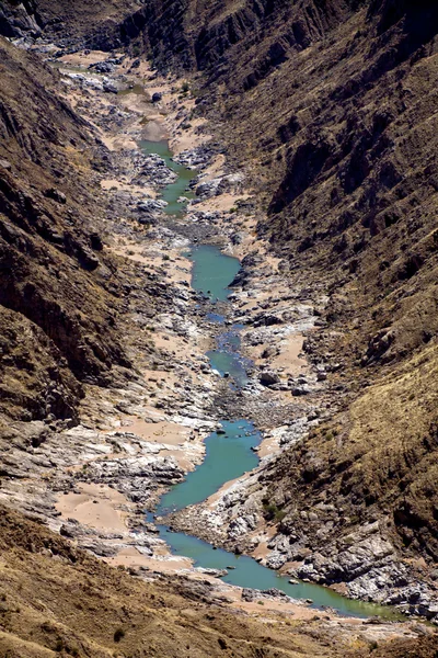 Detalhe do rio do canyon de rio de peixe namibia sul áfrica — Fotografia de Stock