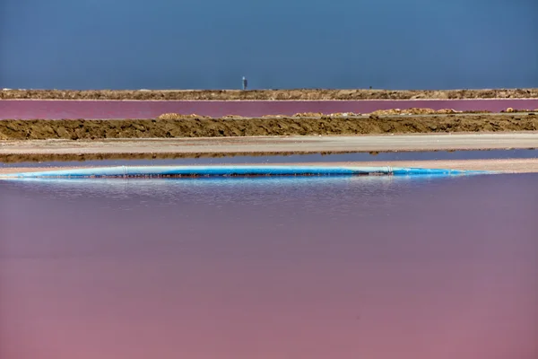 在鲸湾港附近科普纳米比亚非洲盐场 — 图库照片