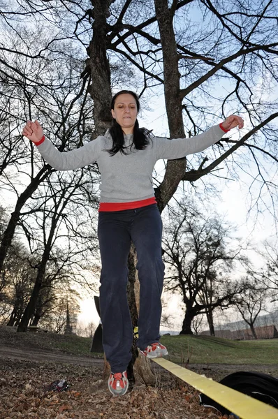 Slackline — ストック写真