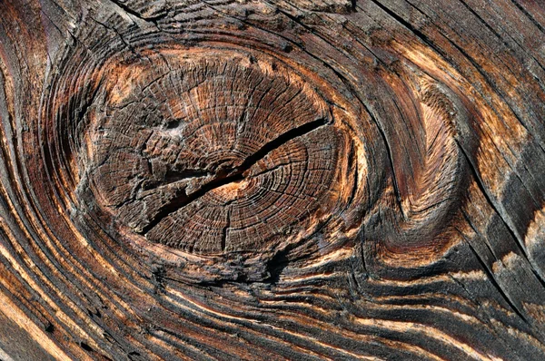 Старый деревянный фон с узлом — стоковое фото