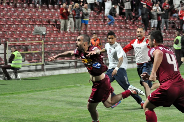 Jugadores de fútbol celebrando una victoria —  Fotos de Stock