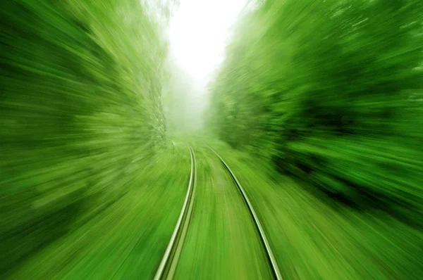 stock image View from an express train on high speed