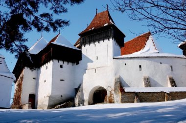Saxon fortified church, Romania clipart