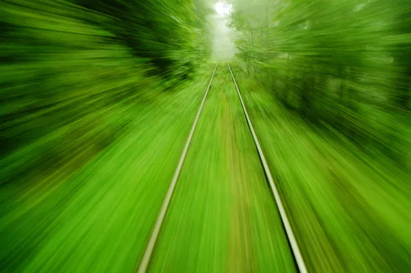 Stock image View from an express train on high speed