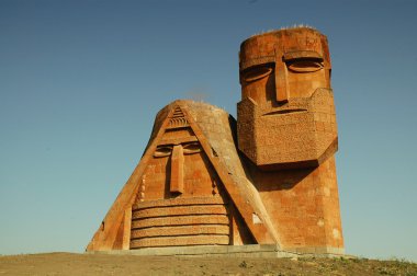 Monument in the capital of Nagorno-Karabakh, Stepanakert clipart