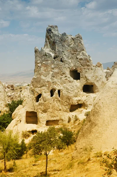 Ancient cave-town in Goreme, Cappadocia — Stock Photo, Image