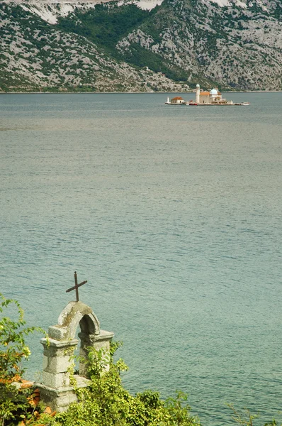 Schöner blick auf kotor bucht (montenegro, adriatisches meer) — Stockfoto