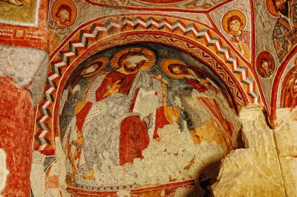 Ancient fresco in Cappadocia — Stock Photo, Image