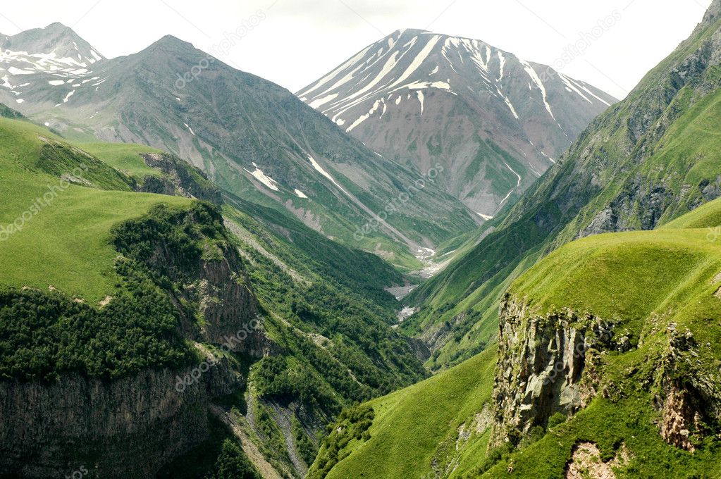 Georgian Military Highway, Caucasus mountains