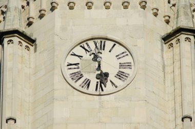 Clock tower in Cluj Napoca, Romania clipart